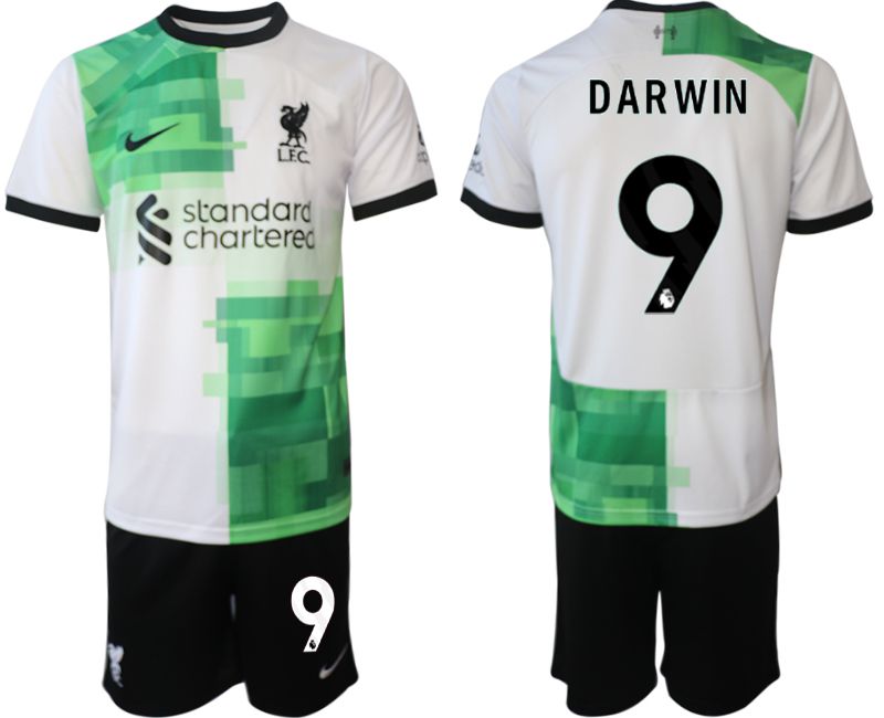 Men 2023-2024 Club Liverpool away white #9 Soccer Jersey->liverpool jersey->Soccer Club Jersey